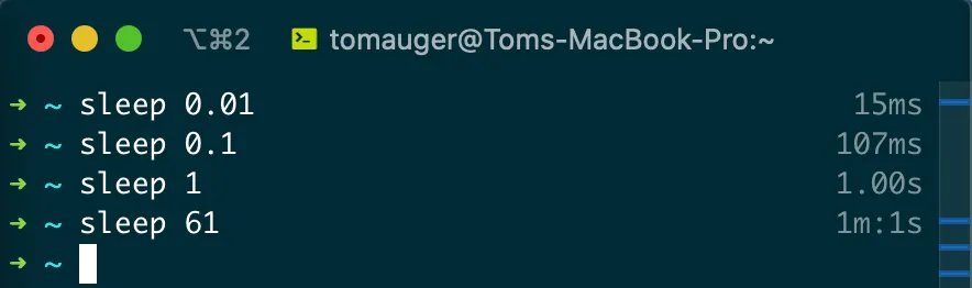 cmdtime terminal screenshot
