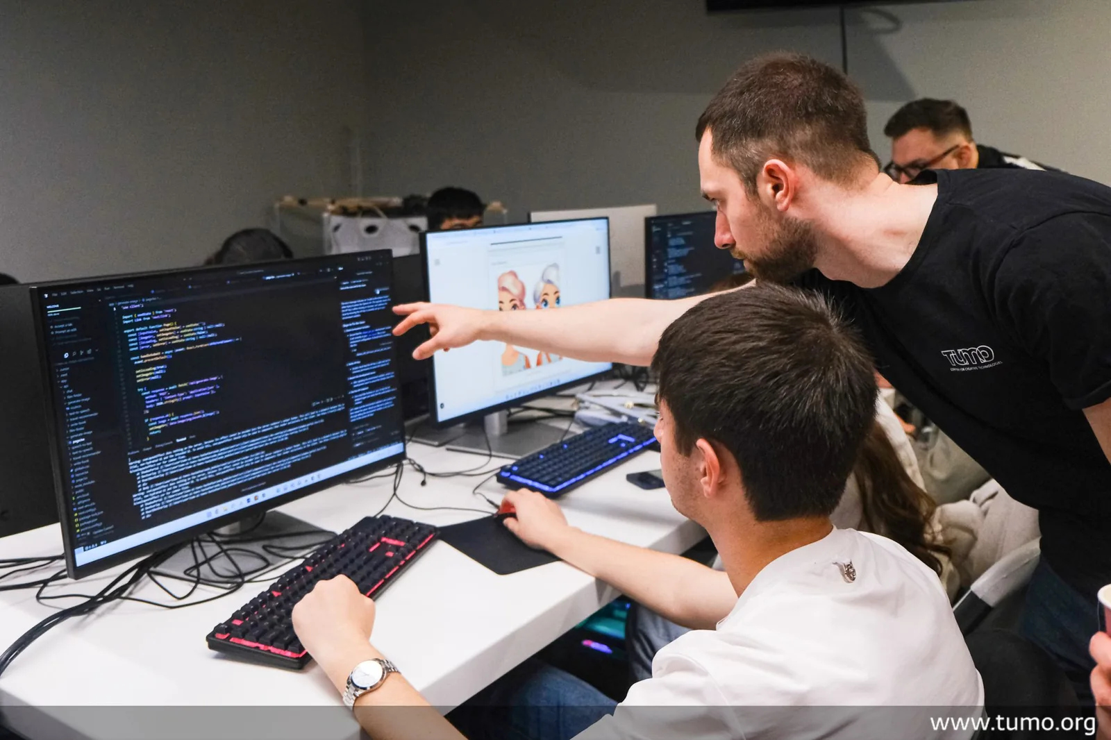 Students presenting during the AI/Teens GenAI Hackathon