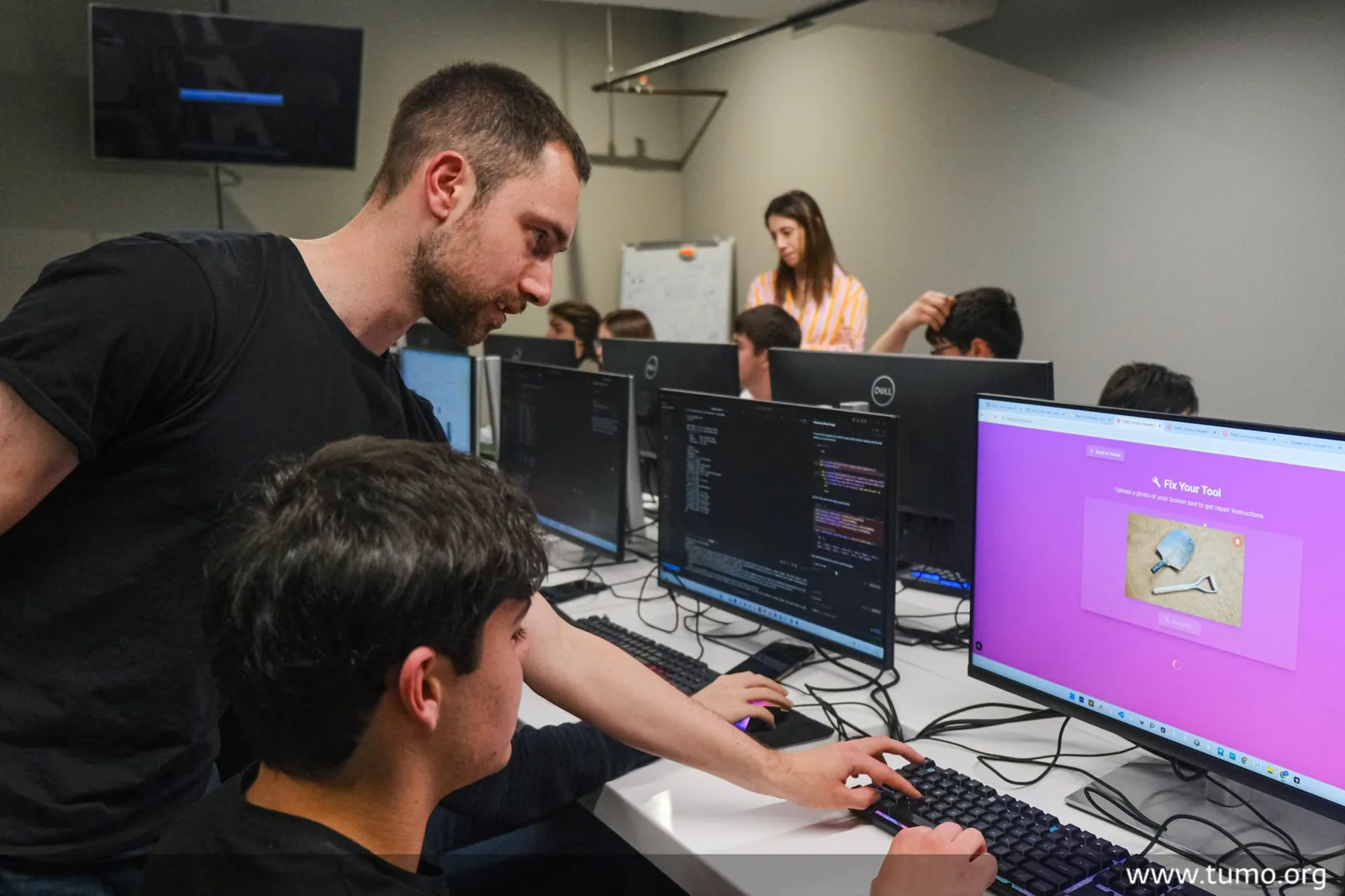 AI/Teens GenAI Hackathon students at TUMO Yerevan