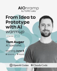 From Idea to Prototype with AI TUMO Labs promotional flyer with June 8 start date